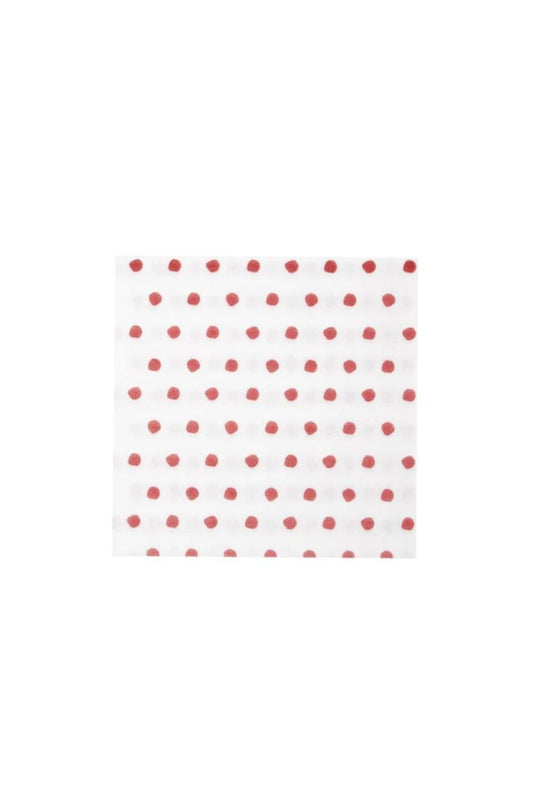 Papersoft Napkins Dot Cocktail Napkins in Red