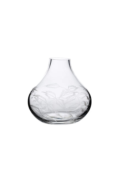 Small Crystal Vase with Fern Design