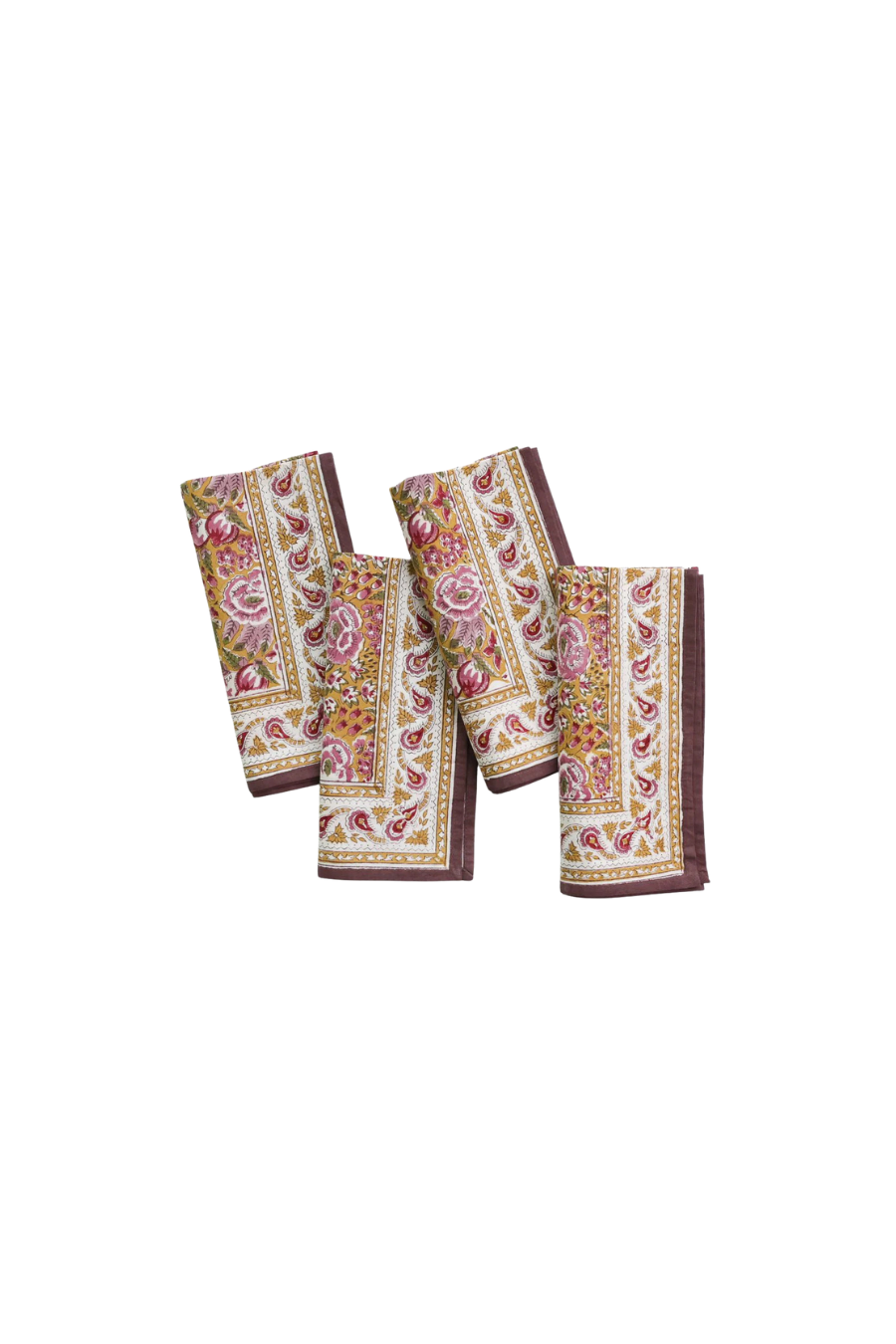 Pomegranate Garden Plum & Ochre Napkin | Set of 4