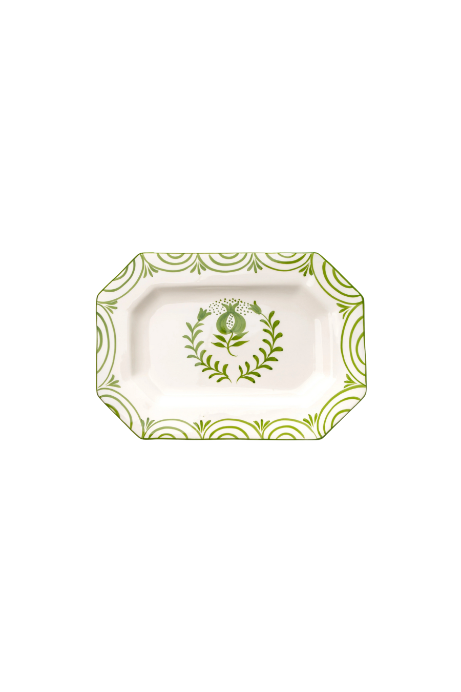 Crest Green Ceramic Serving Platter