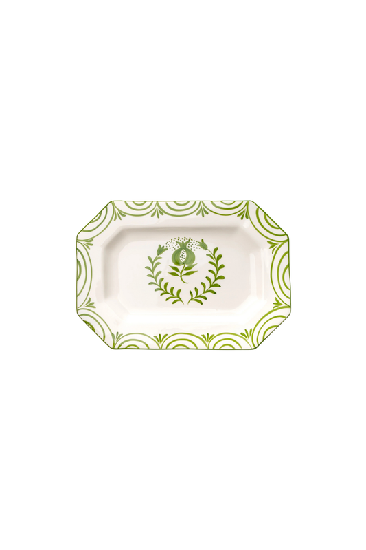Crest Green Ceramic Serving Platter