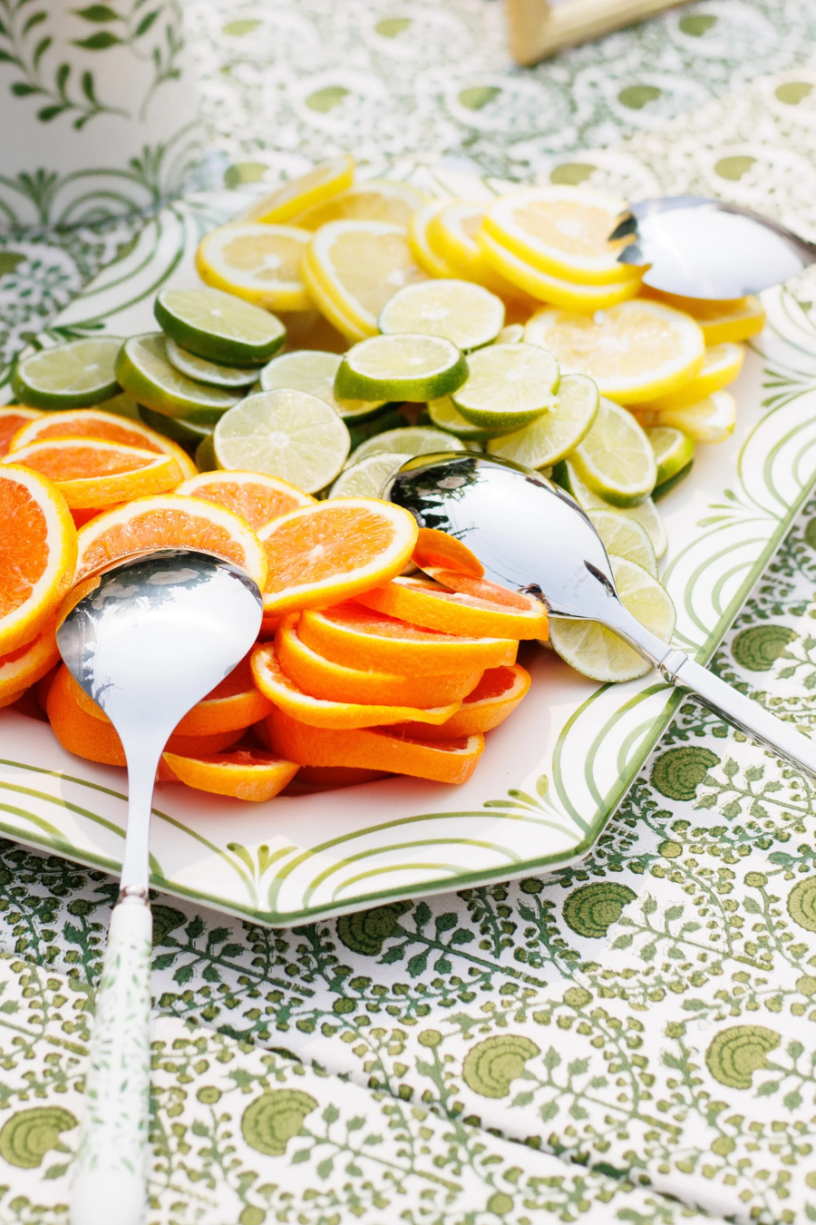 Crest Green Ceramic Serving Platter