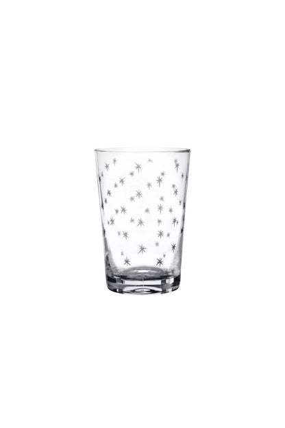 Crystal Tumblers with Star Design S/2