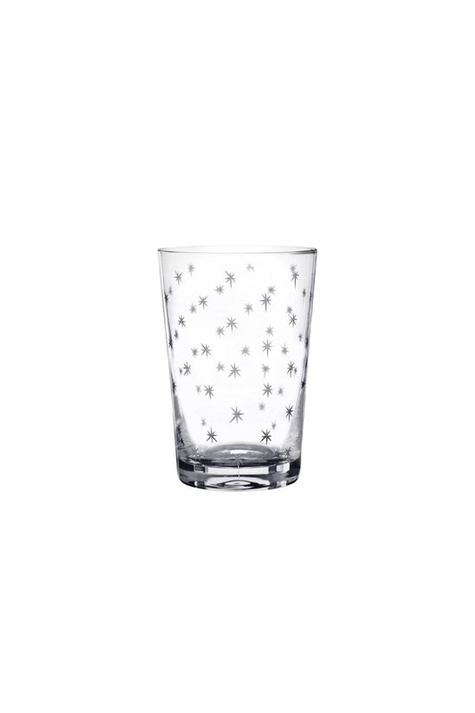 Crystal Tumblers with Star Design S/2