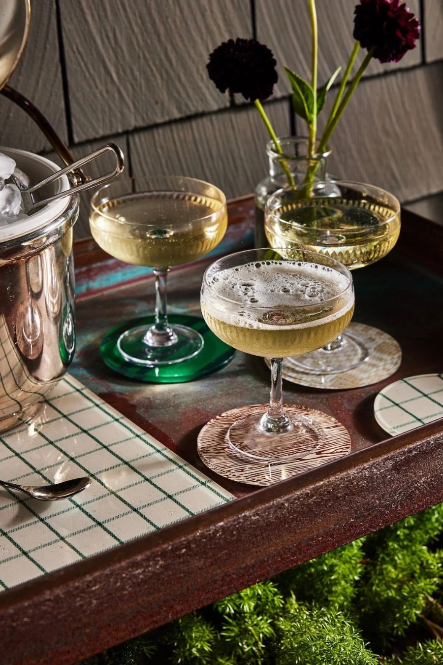 Green & Brown Coasters Set of 4 - Thumbnail 2