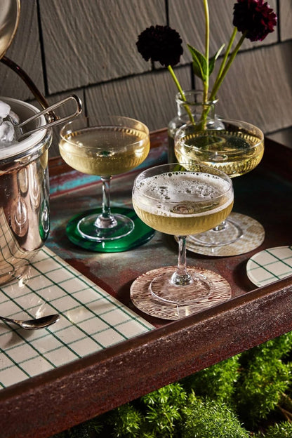 Green & Brown Coasters Set of 4