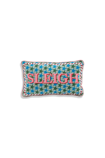 Sleigh Needlepoint Pillow