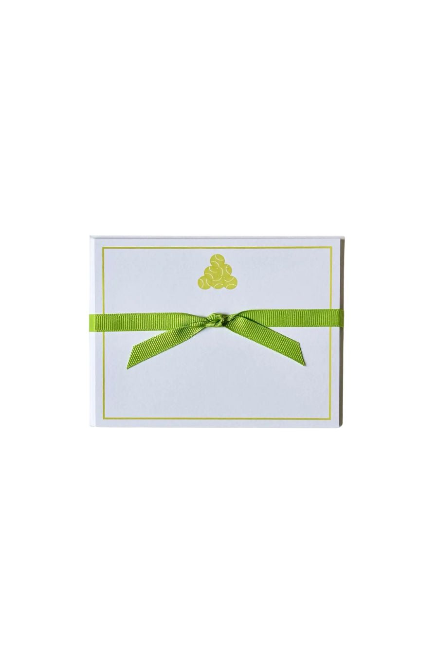 Tennis Balls Stacked Green Flat Note Cards