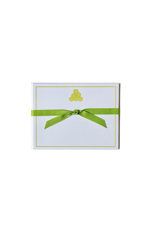 Tennis Balls Stacked Green Flat Note Cards