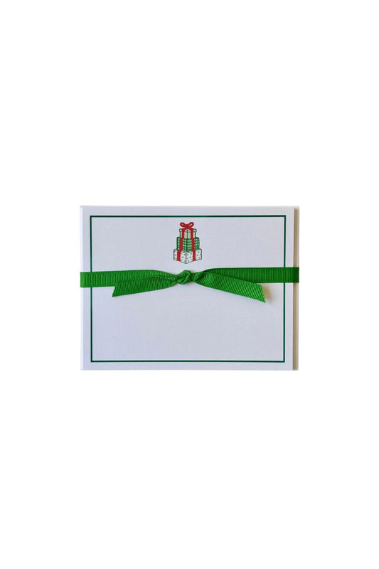 Wrapped Gift Stack Flat Note Cards