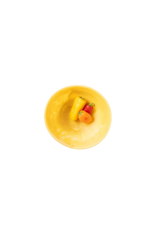Small Mazzy Serving Bowl in Lemon