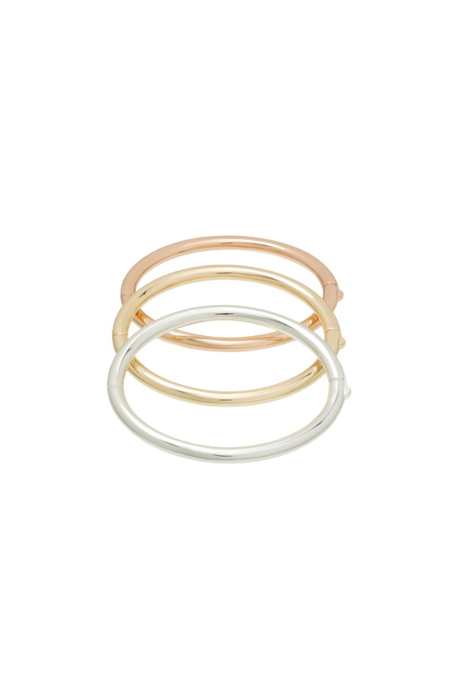 Tubular Hinged Bracelet Trio