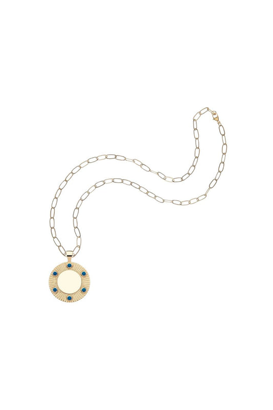 FOREVER Around The Sun Pendant Necklace in Lapis