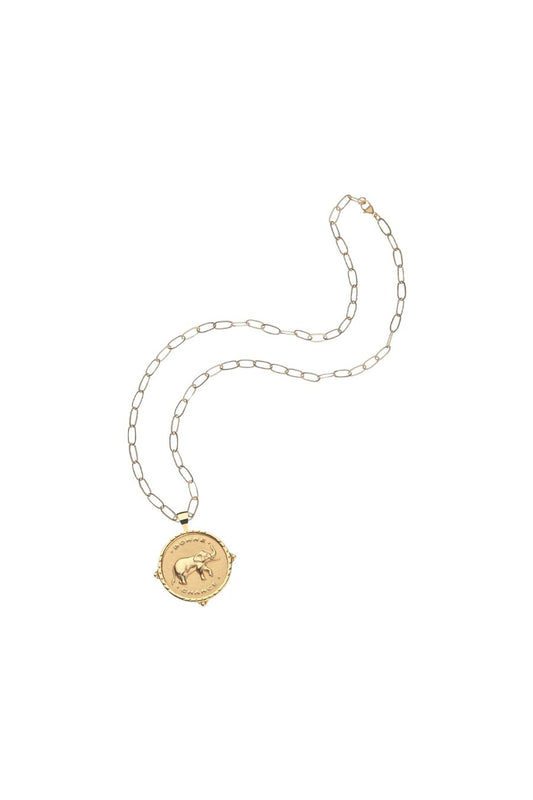 LUCKY Bonne Chance Original Pendant Coin Necklace