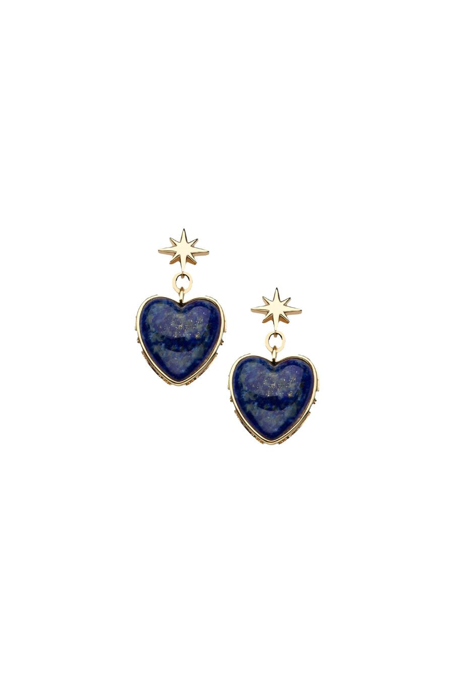 LOVE From the Heart Earrings in Lapis