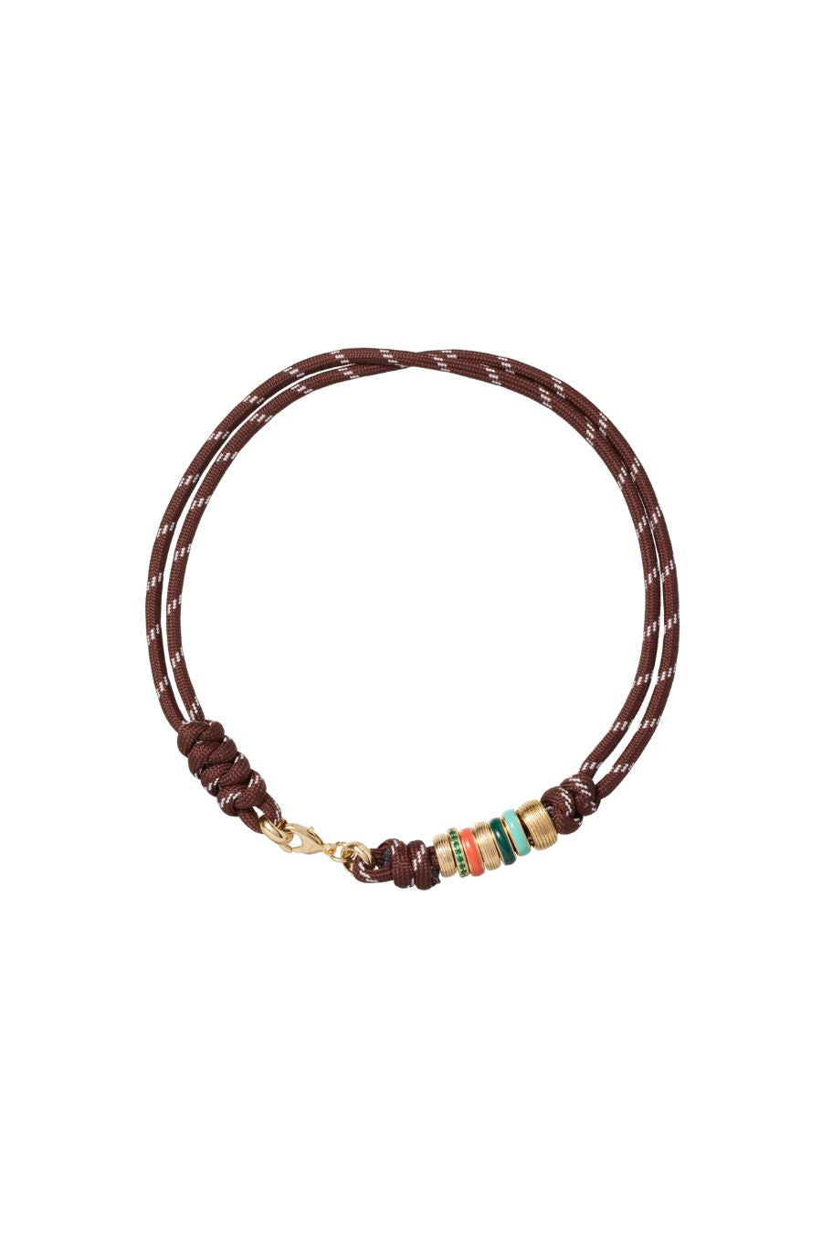 The Supersize Happy Cord Necklace in Brown