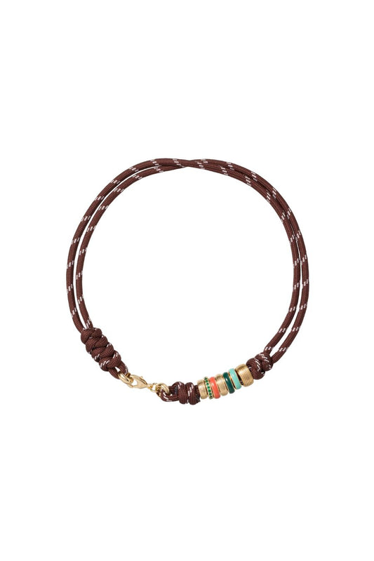 The Supersize Happy Cord Necklace in Brown