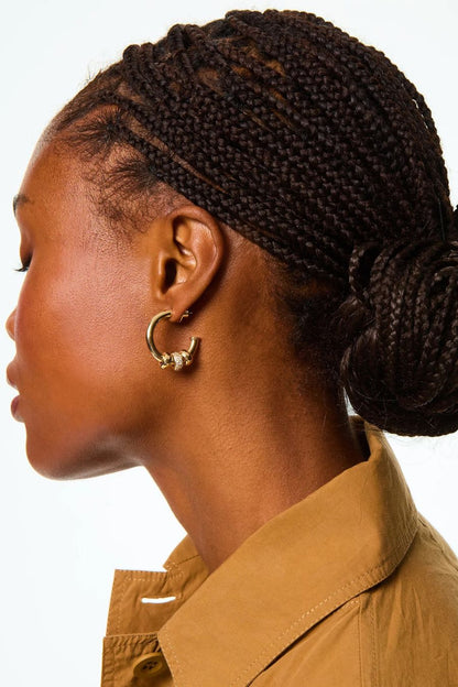 The Pavé Slider Hoop Earring