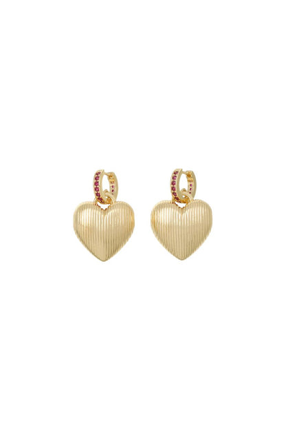 The Mini Florentine Heart Earrings