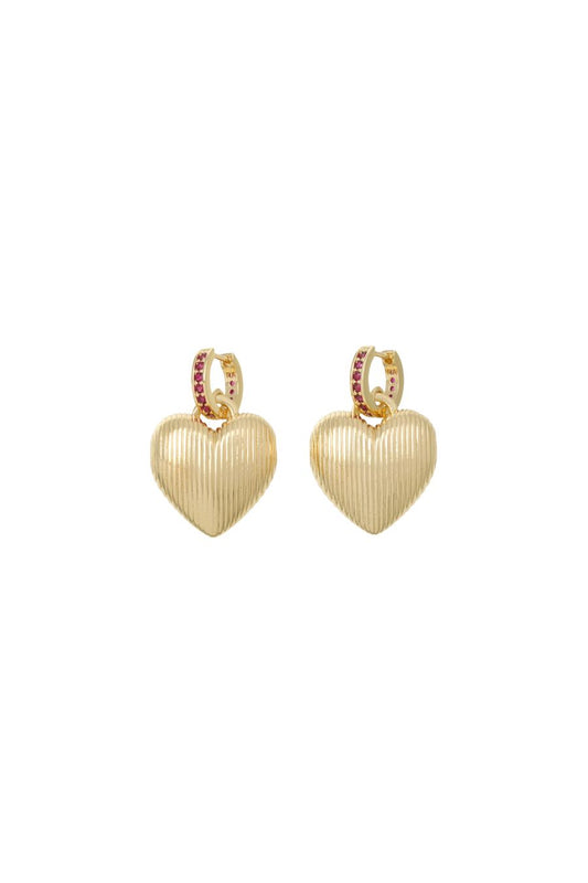 The Mini Florentine Heart Earrings