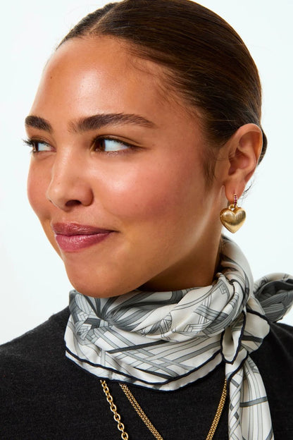 The Mini Florentine Heart Earrings