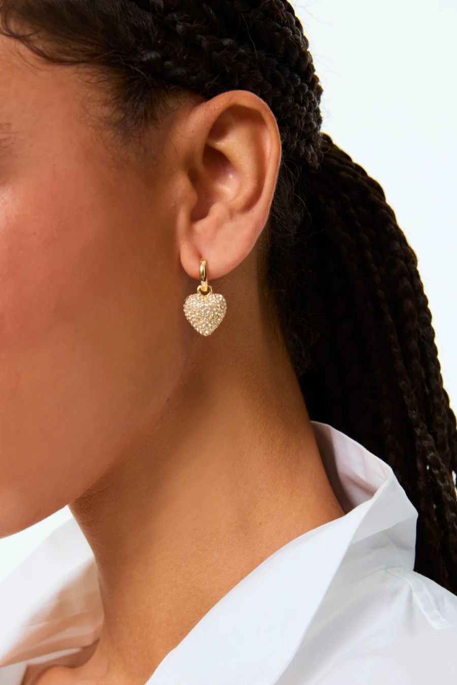 The Pavé Puffy Heart Earrings