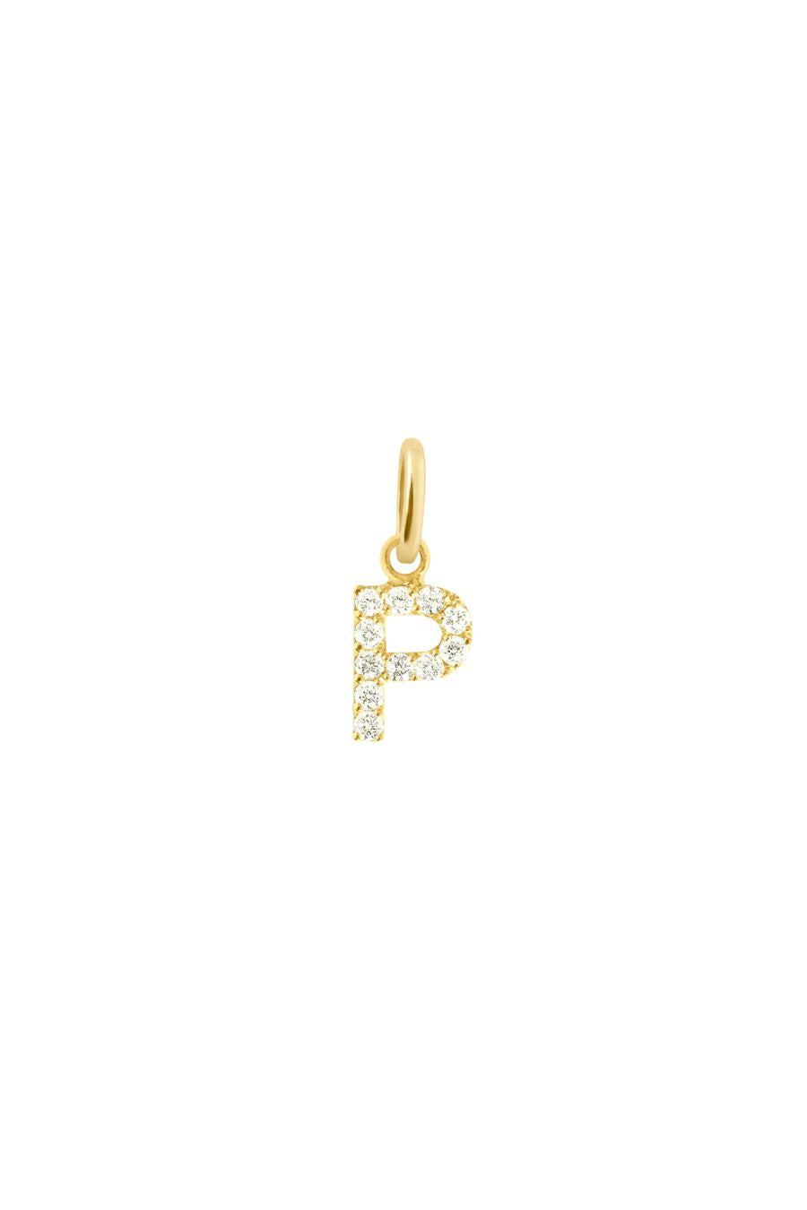 Lucky Letter P Diamond Pendant