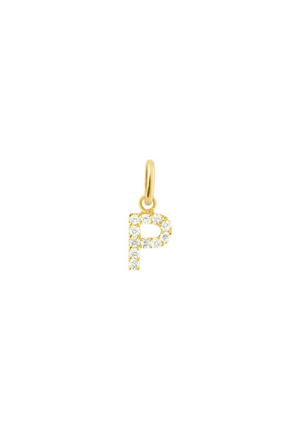 Lucky Letter P Diamond Pendant