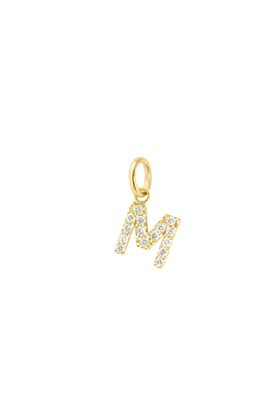 Lucky Letter M Diamond Pendant