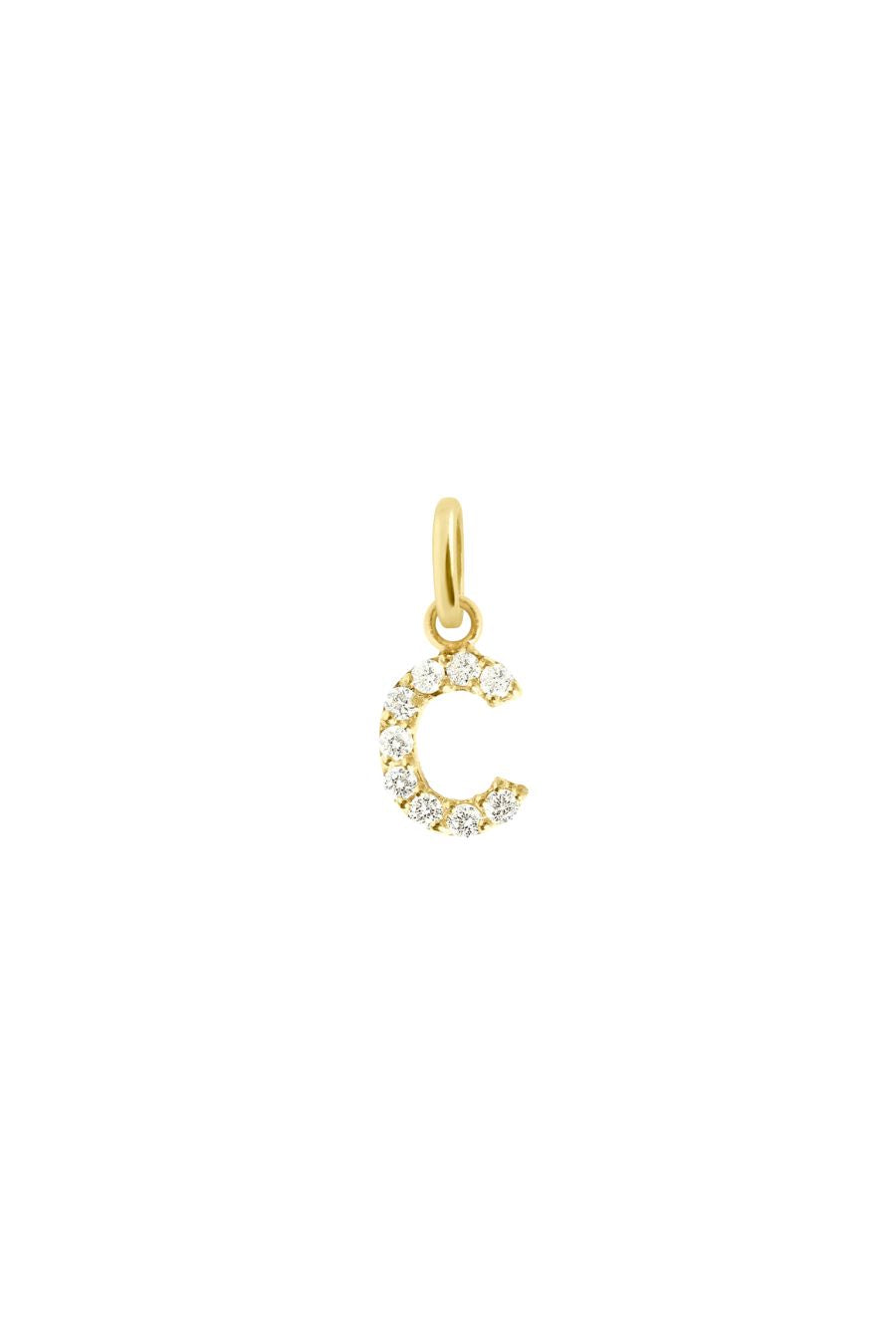 Lucky Letter C Diamond Pendant