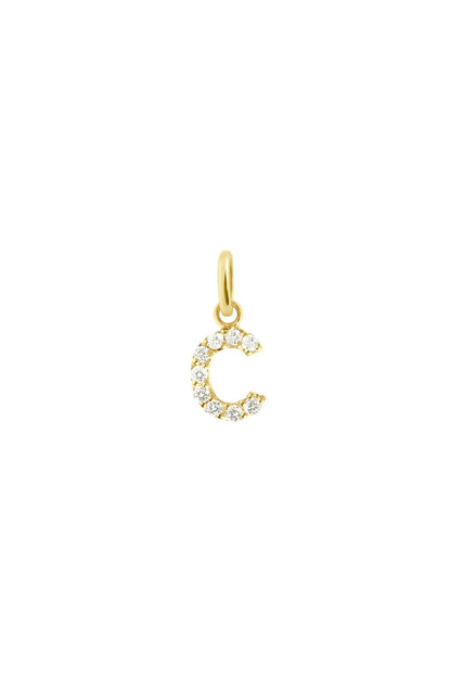 Lucky Letter C Diamond Pendant