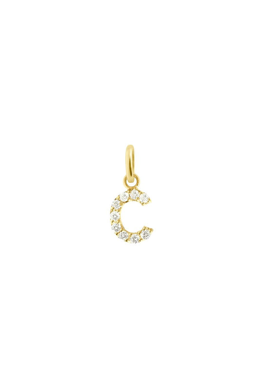 Lucky Letter C Diamond Pendant