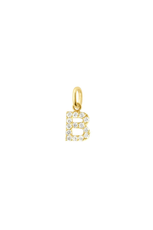 Lucky Letter B Diamond Pendant