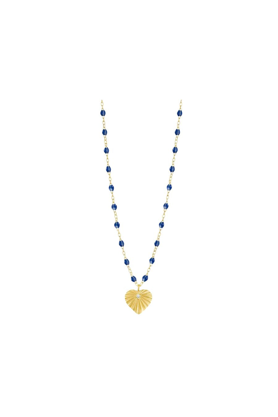 Heart Lumière Lapis Diamond Necklace