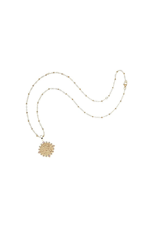 Grace Petite Embellished Coin Necklace