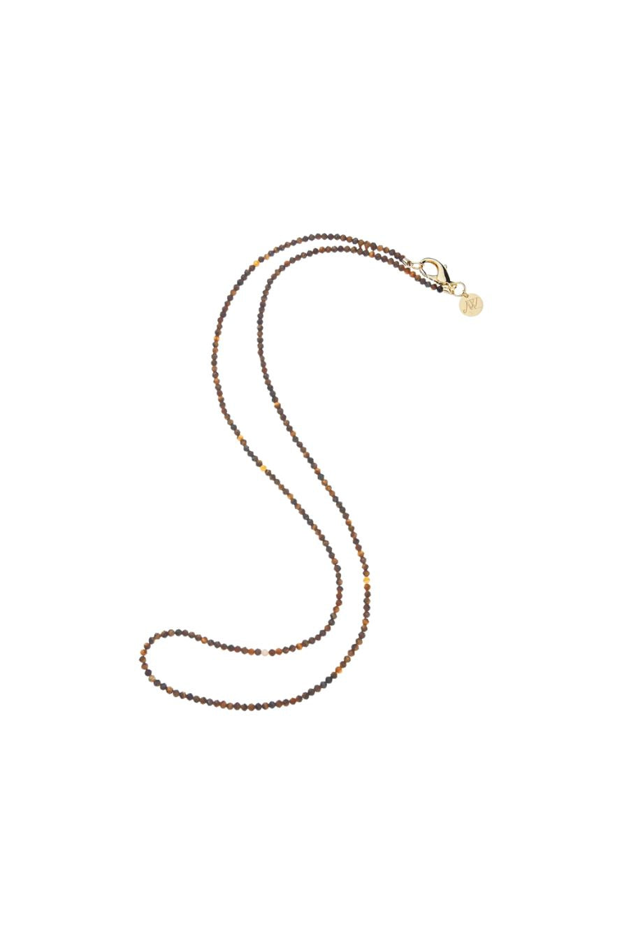 Double Wrapped Diamond Cut Tiger's Eye Beaded Necklace