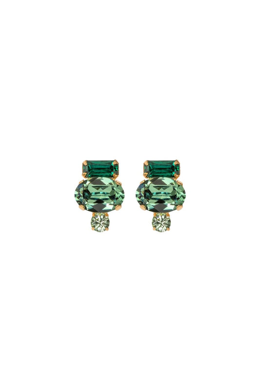Cleo Earrings in Emerald