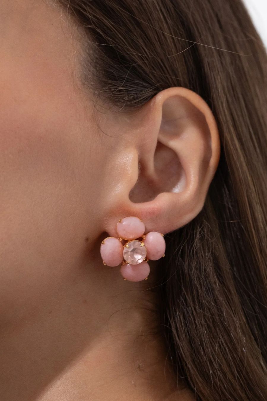 Quinn Earrings in Pink Opal