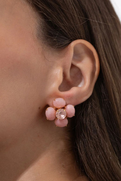 Quinn Earrings in Pink Opal