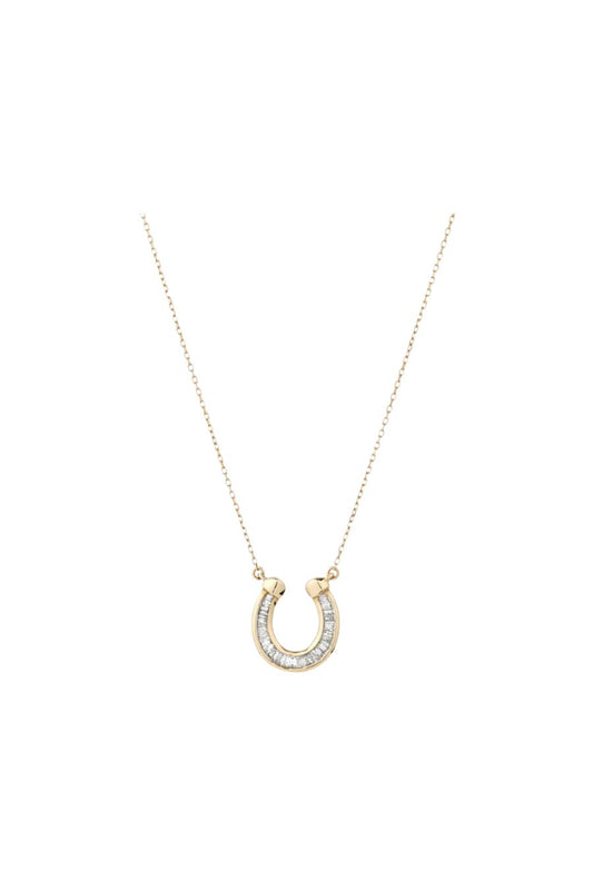 Baguette Horseshoe Necklace