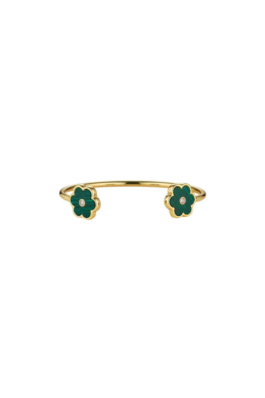 Petite Petal Cuff in Malachite