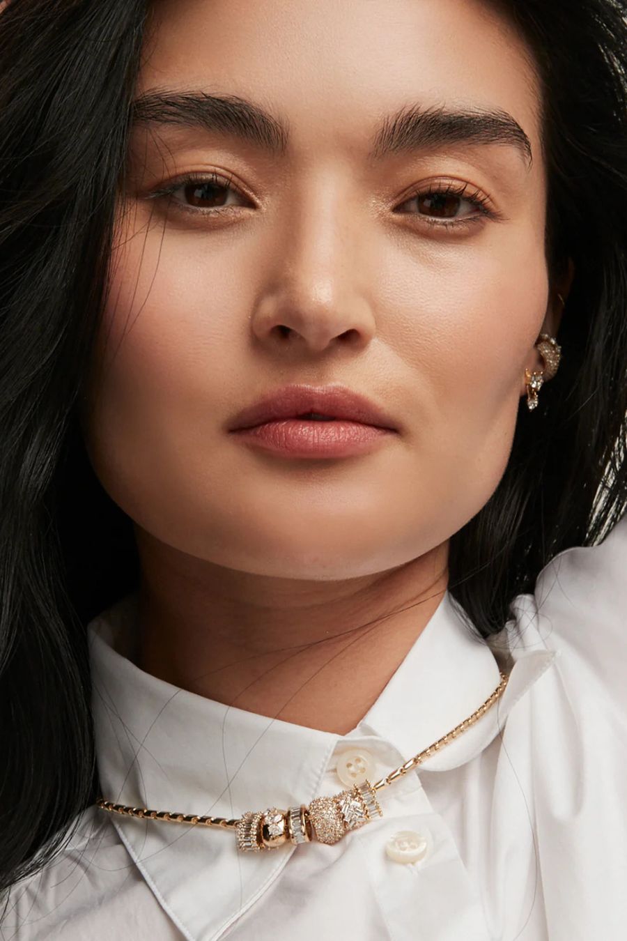 Diamond Prong Set Baguette Big Bead - Lab Grown