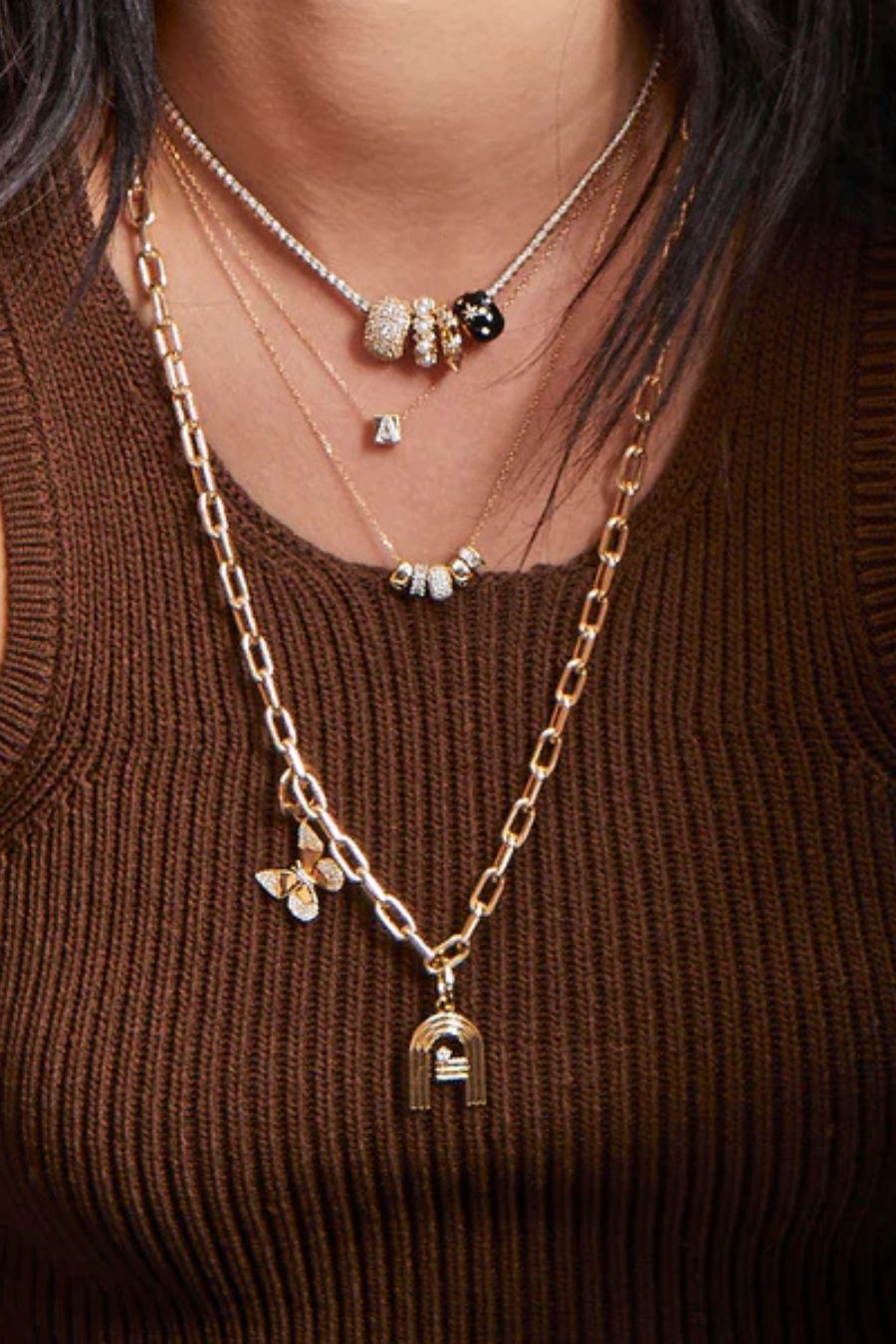 Pearl + Diamond Rounds Big Bead