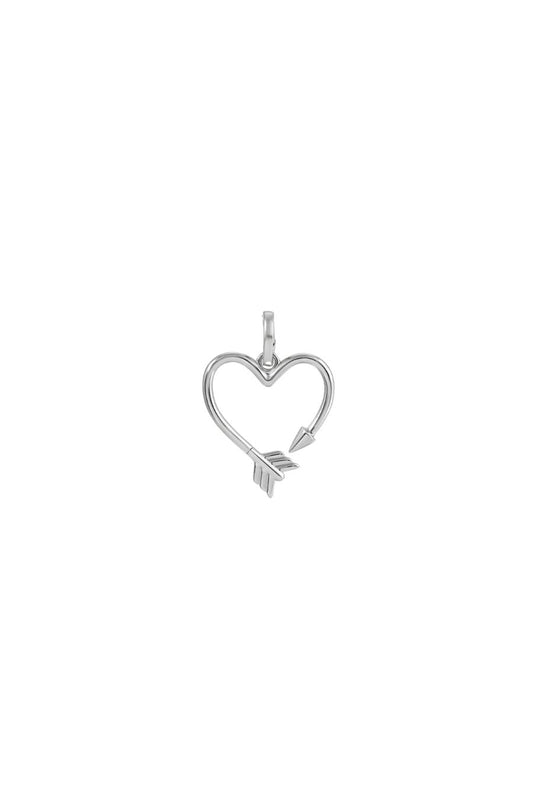 Arrow Heart Hinged Charm for Mini Beads in Sterling Silver