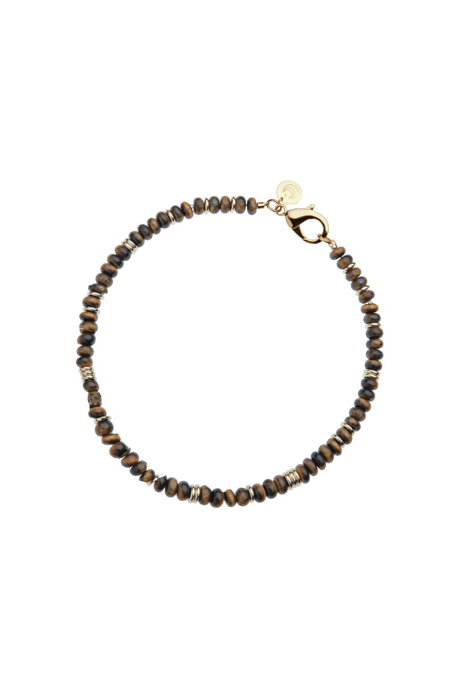 Gumdrop Beaded Necklace in Tiger's Eye