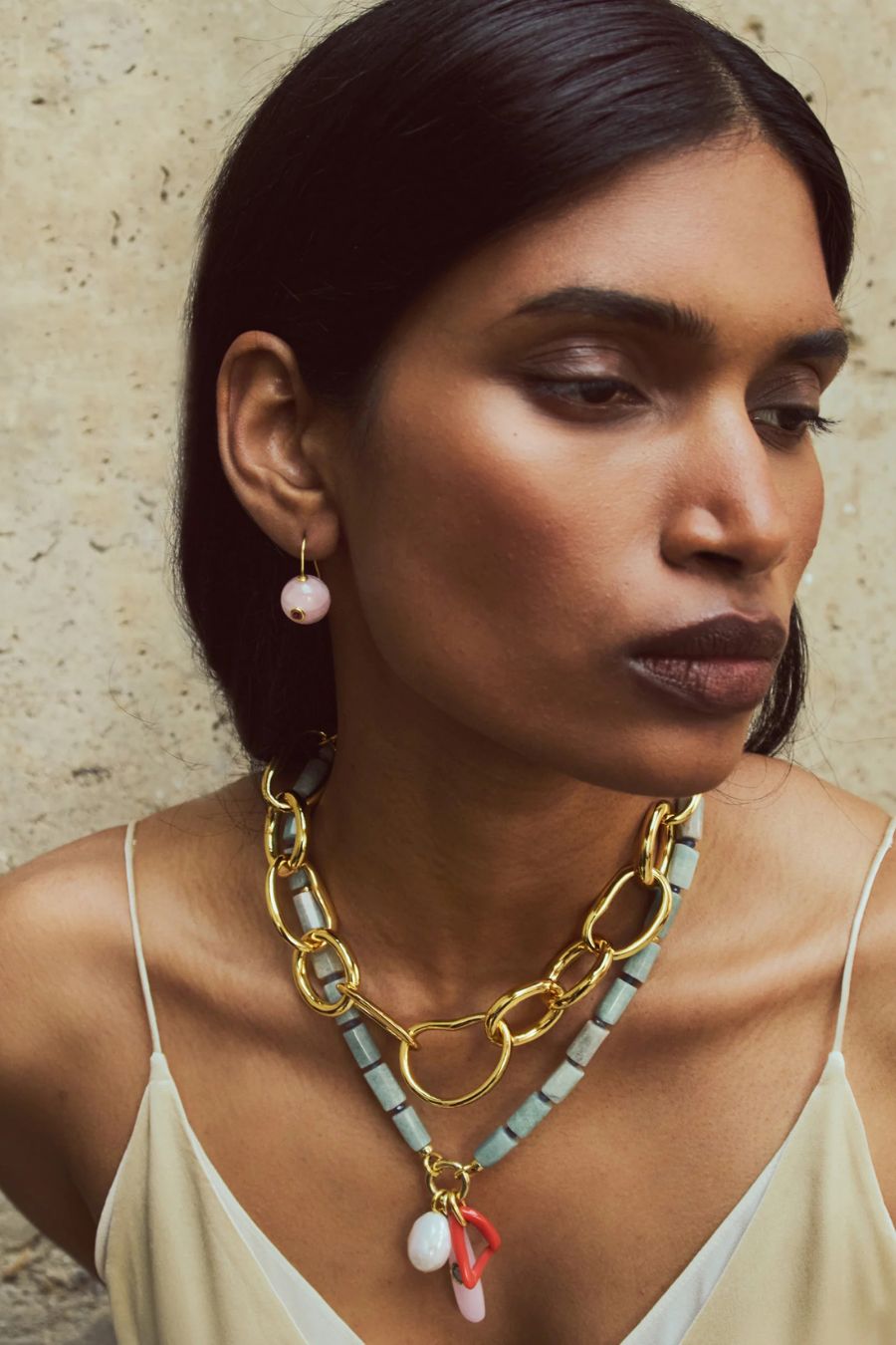 Comet Earrings in Madagascar Rose