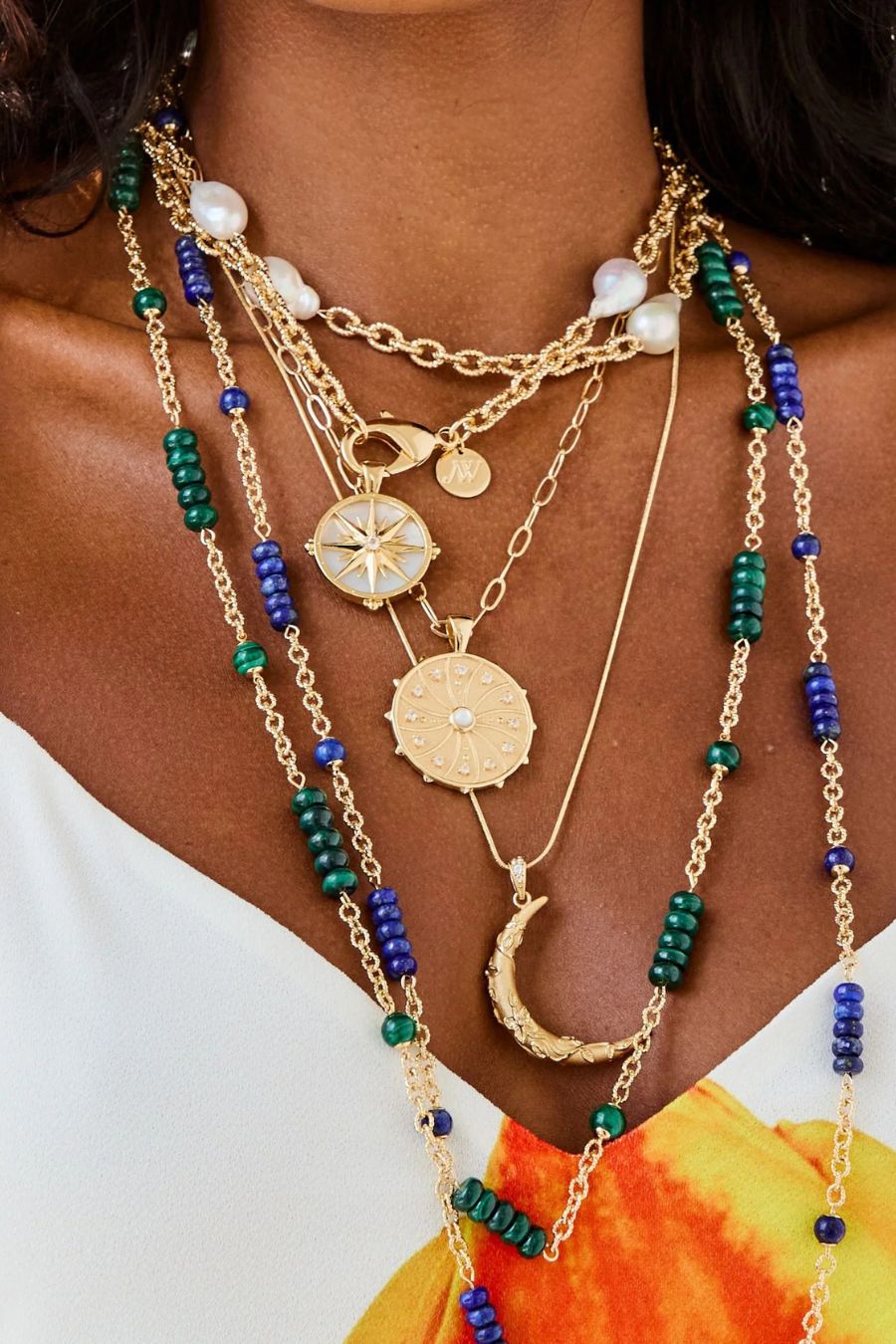 Jewel Box Pearl Station Necklace