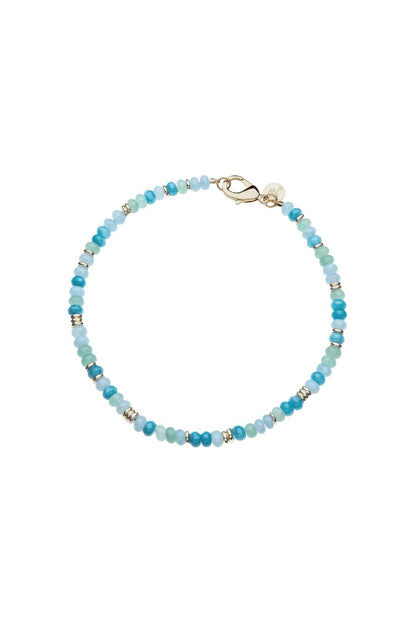 Gumdrop Beaded Necklace in Blue Mist