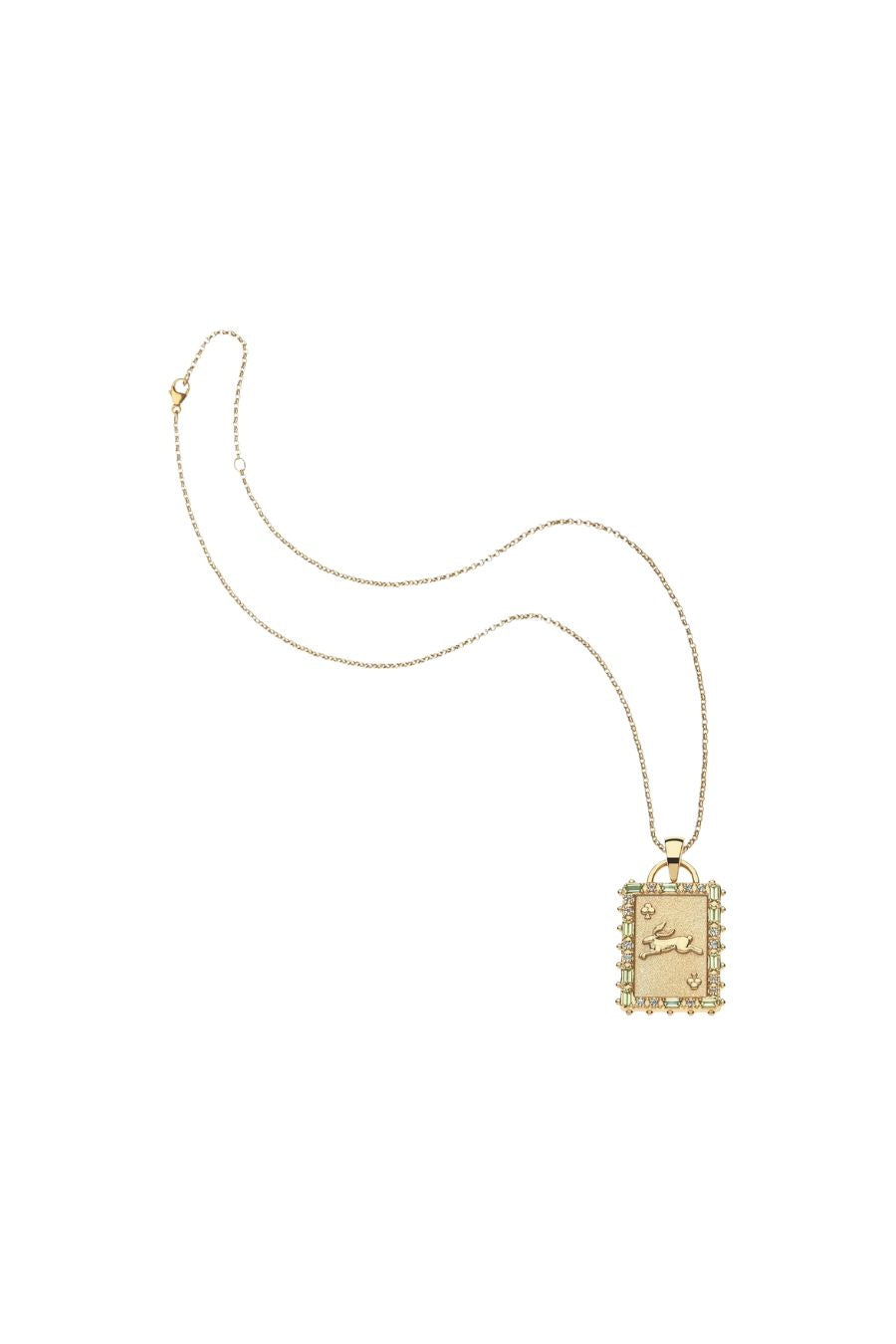 LUCKY Queen of Clubs Card Necklace