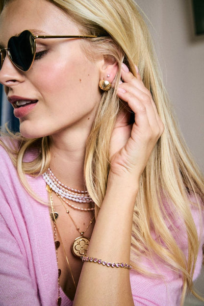 Made from LOVE Pink Tennis Bracelet